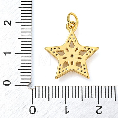 Rack Plating Brass Micro Pave Cubic Zirconia Pendants KK-Z063-25G-1