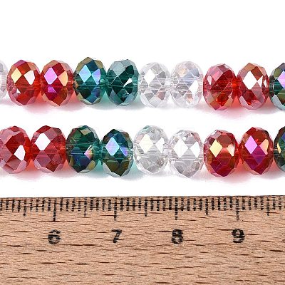 Electroplate Transparent Glass Beads Strands EGLA-N022-16A-A03-1