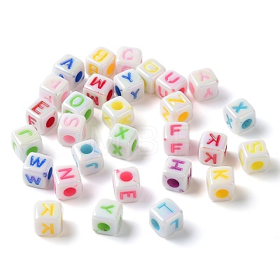 Opaque Acrylic Enamel Beads MACR-D082-06-1