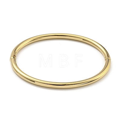 PVD Vacuum Plating 202 Stainless Steel Plain Round Ring Hinged Bangles for Women Men BJEW-M317-06E-G-1