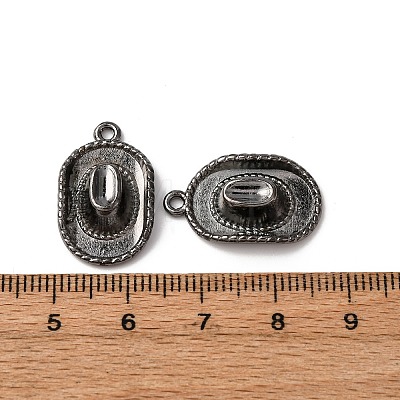 Tibetan Style Alloy Hat Pendants TIBEP-1023-B-FF-1