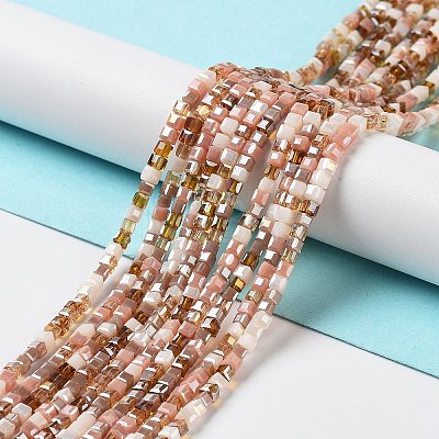 Gradient Color Electroplate Glass Bead Strands GLAA-E042-05-B06-1