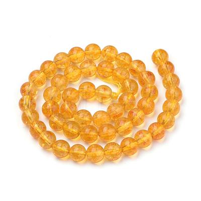 Synthetic Citrine Beads Strands G-S150-14-8mm-1