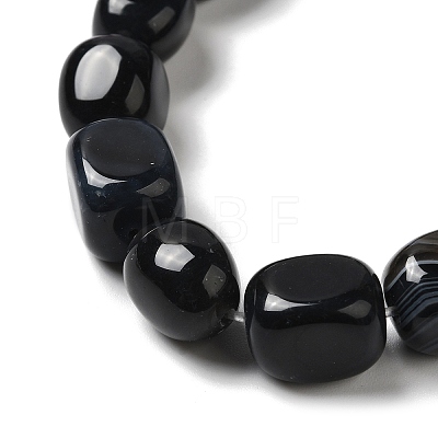 Natural Black Agate Beads Strands G-H295-A01-04-1