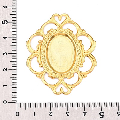 Iron Filigree Joiners Cabochon Connector Settings IFIN-N011-03G-1