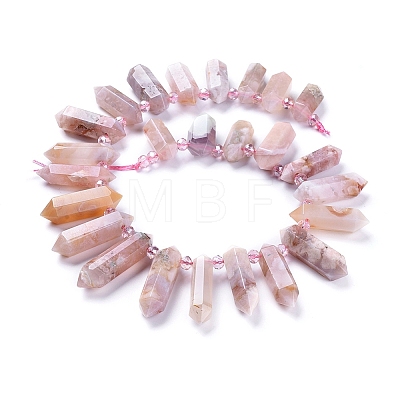 Natural Cherry Blossom Agate Beads Strands G-G805-G13-1