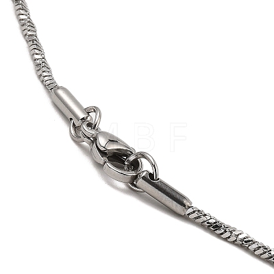 10Pcs 304 Stainless Steel Diamond Cut Snake Chain Necklaces Set NJEW-K254-03P-1