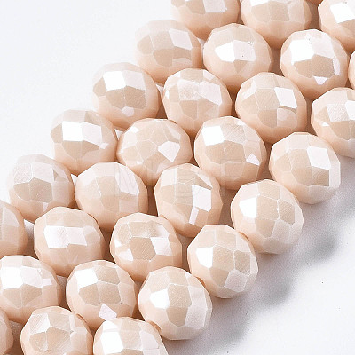 Electroplate Glass Beads Strands EGLA-A044-P1mm-A05-1