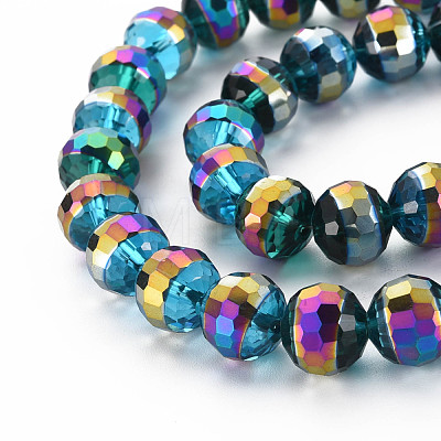 Electroplate Transparent Glass Beads Strands EGLA-N006-033-A01-1