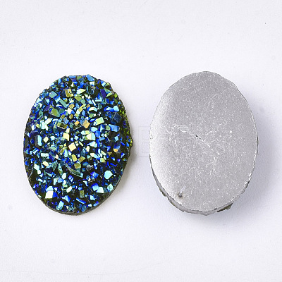 Electroplate Druzy Resin Cabochons CRES-T012-08H-1