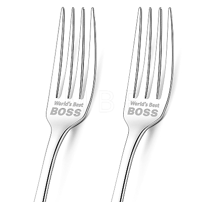 Globleland 1 Set 2Pcs 304 Stainless Steel Fork AJEW-GL0001-19-060-1