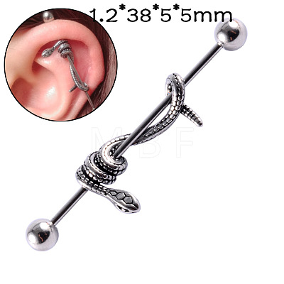 304 Stainless Steel Long Barbell Cartilage Earrings FS-WGA4435-18-1
