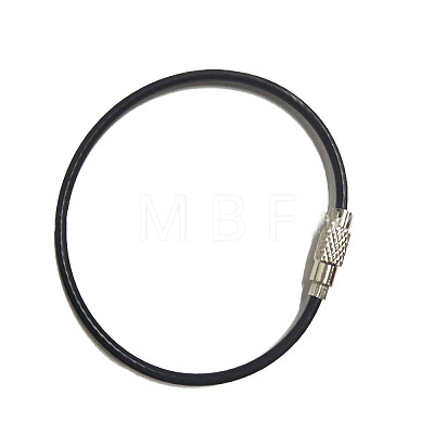 Stainless Steel Cable Wire Keychain AJEW-YWC0004-01B-1