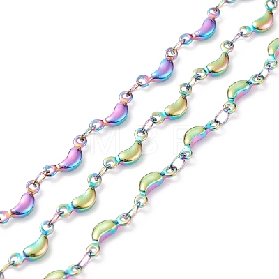 Rainbow Color 304 Stainless Steel Link Chains STAS-P219-70M-1