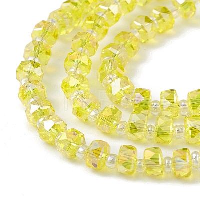 Transparent Electroplate Glass Beads Strands EGLA-F153-AB01-1
