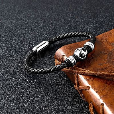316L Stainless Steel Football Beaded Bracelets FS-WGEB724-01-1