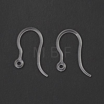 Transparent Resin Earring Hooks RESI-G050-02-1
