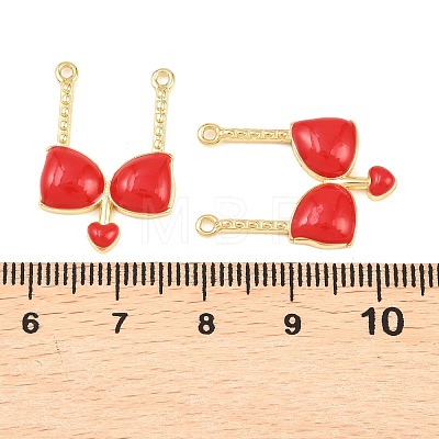 Brass Enamel Pendants KK-B167-03G-01-1