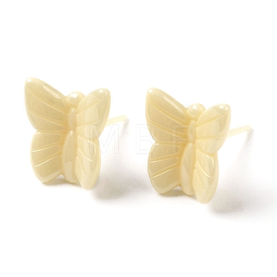 Hypoallergenic Bioceramics Zirconia Ceramic Butterfly Stud Earrings EJEW-C065-01A-1