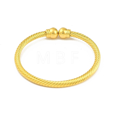 Round Brass Open Cuff Bangles BJEW-Z074-02G-1