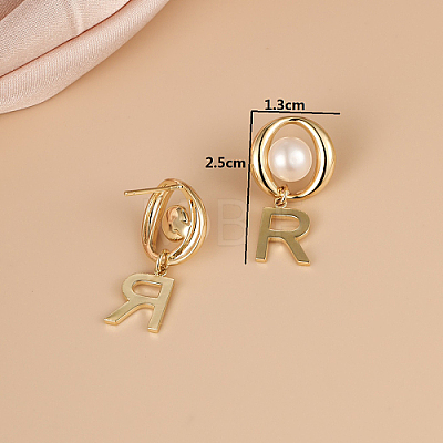 Imitation Pearl Stud Earrings FN6270-1