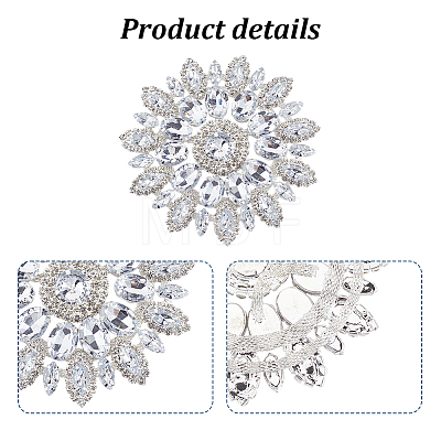Iron Rhinestone & Glass Cabochons FIND-WH0366-419A-1