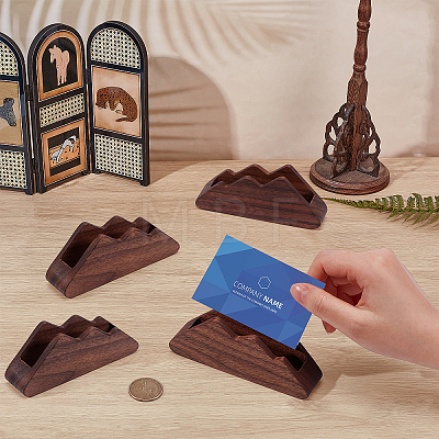 4Pcs Wood Desktop Business Card Holder AJEW-WA0003-56-1