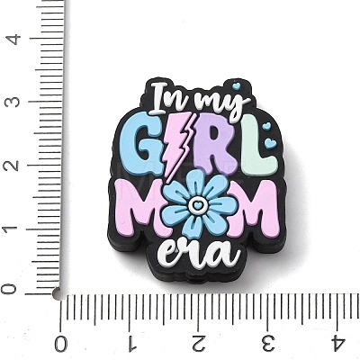 Mother's Day Silicone Focal Beads SIL-G013-01I-1