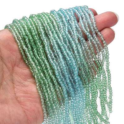 Transparent Painted Glass Beads Strands LS-DGLA-A034-T2mm-A16-1