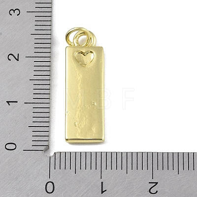 Brass Micro Pave Clear Cubic Zirconia Pendants KK-P266-06G-D-1