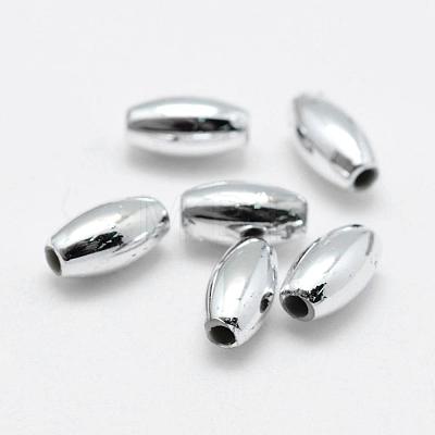Plating Eco-Friendly Plastic Beads KY-K002-03-6X3mm-S-1