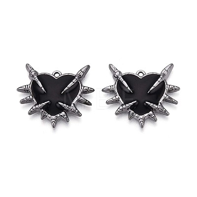 Halloween Alloy Enamel Pendants PALLOY-T094-10B-1