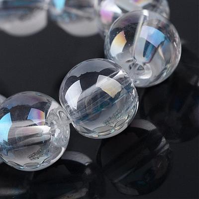 Electroplate Glass Beads Strands EGLA-Q062-10mm-A09-1