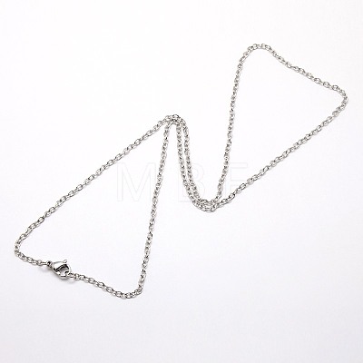 Trendy Unisex 304 Stainless Steel Cable Chain Necklaces NJEW-M057-B-01-1