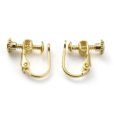 Brass Clip-on Earring Findings KK-Z007-22G-1