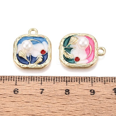 Alloy Enamel Pendants ENAM-N069-17KCG-1
