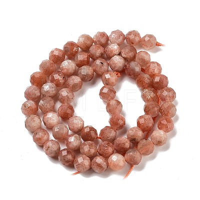 Natural Gold Sunstone Beads Strands G-B088-C21-06-1