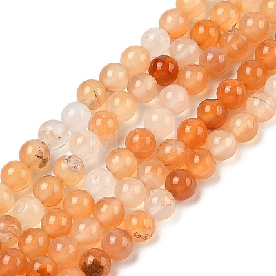Natural Red Agate Beads Strands G-A248-A06-01-1