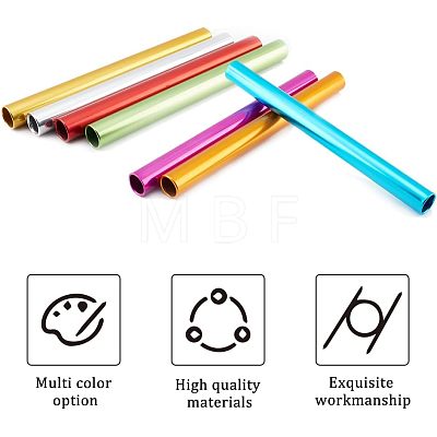  7Pcs 7 Colors Aluminum Alloy Relay Batons AJEW-NB0003-68-1