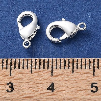 Rack Plating Brass Lobster Claw Clasps KK-F090-27S-01-1