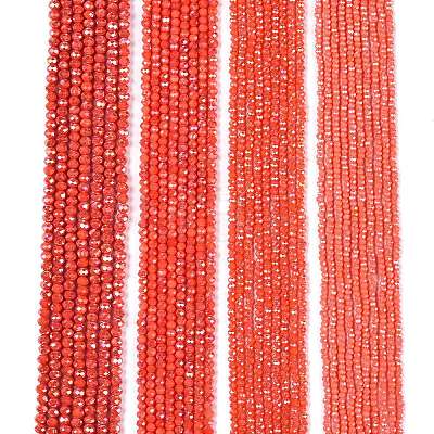 Electroplate Glass Beads Strands EGLA-A044-P4mm-B21-1