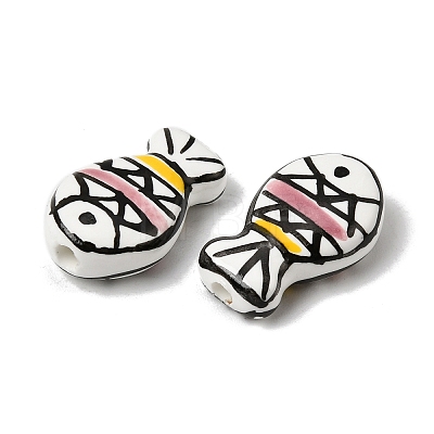 Handmade Porcelain Beads PORC-K012-12B-1