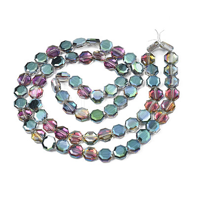 Electroplate Translucent Glass Beads Strands EGLA-N002-27-D02-1