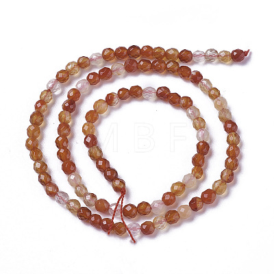 Natural Red Agate Beads Strands G-F596-35-3mm-1