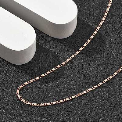 Brass Link Chain Necklaces for Women NJEW-D302-17RG-1