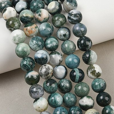 Natural Tree Agate Beads Strands G-I199-03-10mm-1