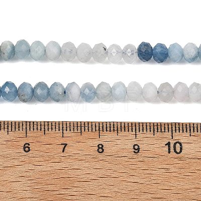 Natural Devil Blue Aquamarine Beads Strands G-NH0073-A01-1