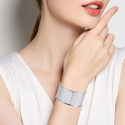 2Pcs Alloy Grooved Bangles FIND-BBC0005-34A-1