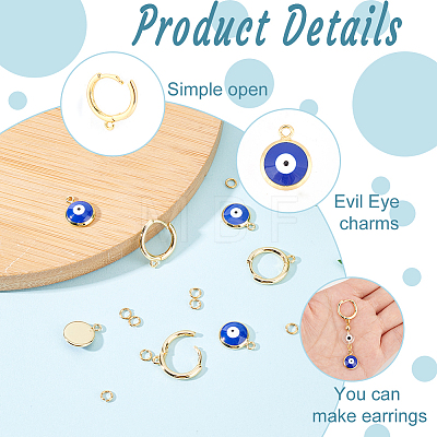 DIY Evil Eye Earring Making Kit DIY-AR0002-83-1