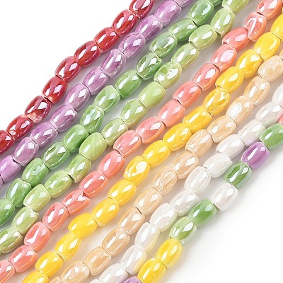 Handmade Porcelain Beads Strands PORC-B008-01-1
